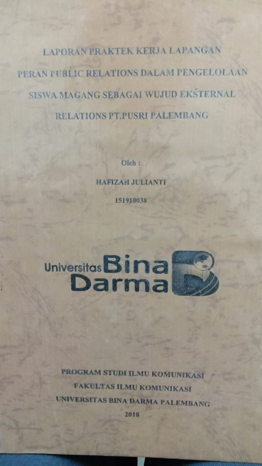 Cover PERAN PUBLIC RELATIONS / HAFIFAH JULIANTI