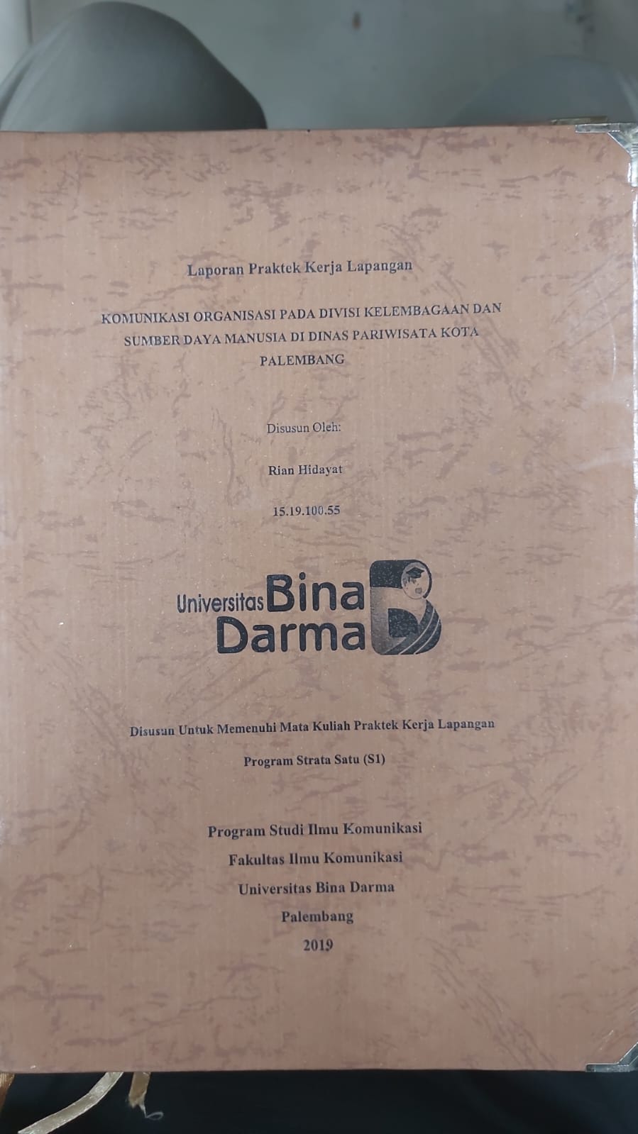 Cover KOMUNIKASI ORGANISASI PADA DIVISI KELEMBAGAAN DAN SUMBER DAYA MANUSIA DI DINAS PARIWISATA KOTA PALEMBANG / RIAN HIDAYAT