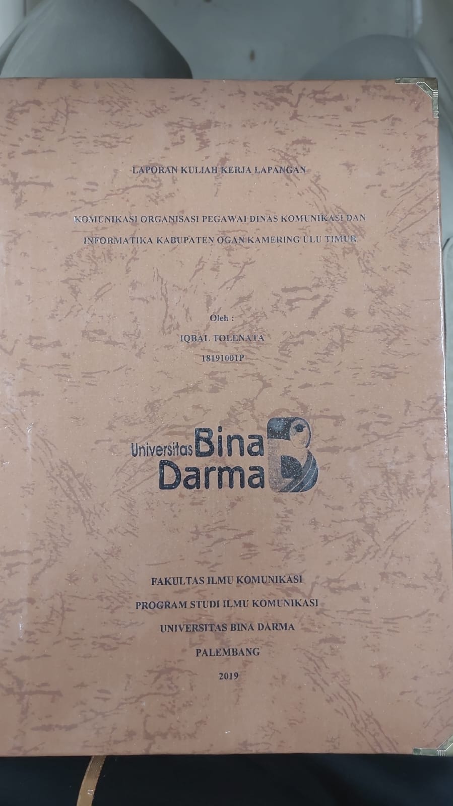 Cover KOMUNIKASI ORGANISASI PEGAWAI DINAS KOMUNIKASI DAN INFORMATIKA KABUPATEN OGAN KOMERING ULU TIMUR / IQBAL TOLENATA