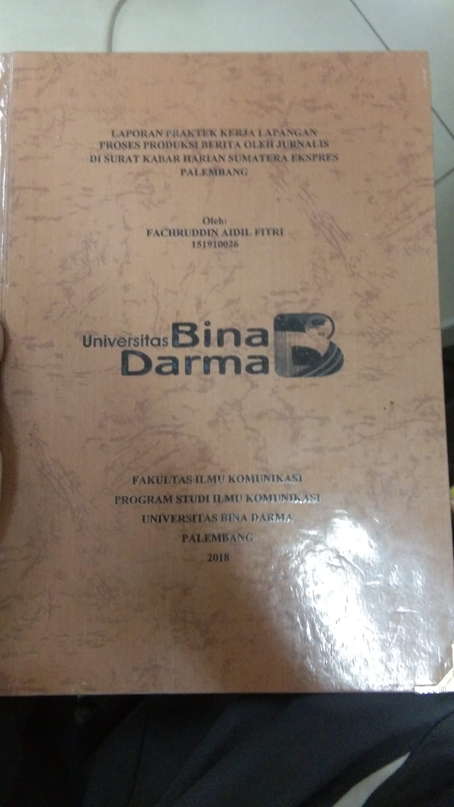 Cover LAPORAN PRAKTEK KERJA LAPANGAN PROSES PRODUKSI BERITA OLEH JURNALIS DI SURAT KABAR HARIAN SUMATERA EKSPRES PALEMBANG / FACHRUDDIN AIDIL FITRI