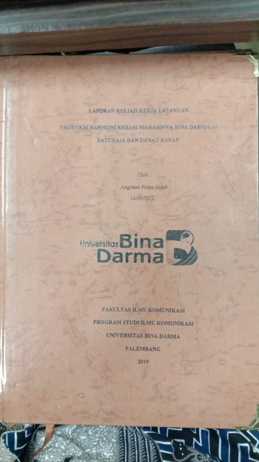 Cover PRODUKSI HARMONI KREASI MAHASISWA BINA DARMA DI BATURAJA DAN DANAU RANAU / ANGRAENI PUSPA INDAH