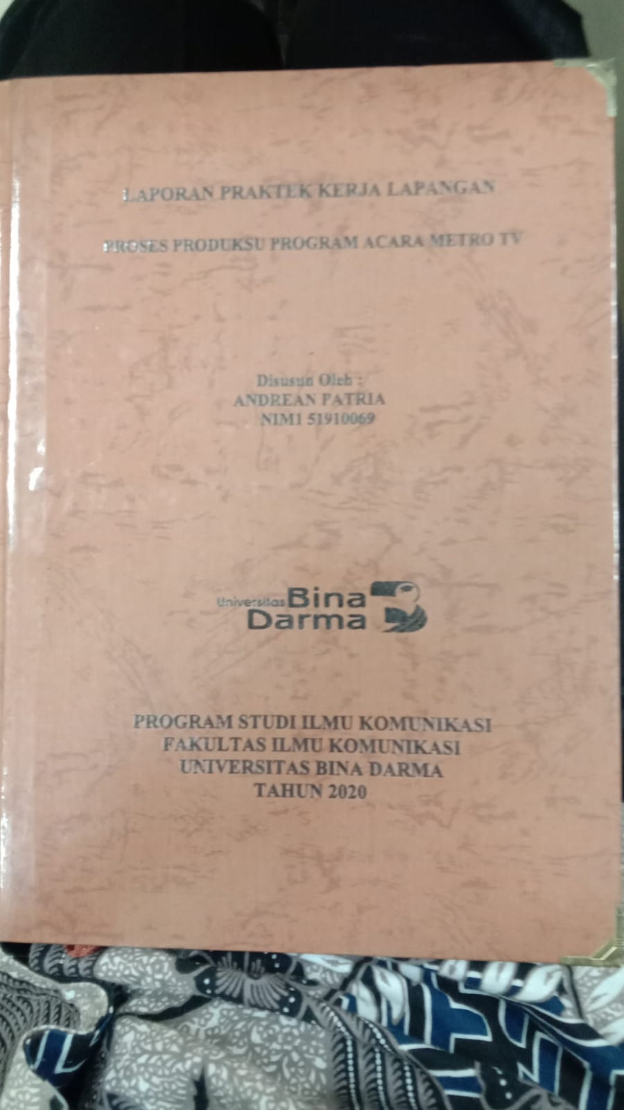 Cover PROSES PRODUKSI PROGRAM ACARA METRO TV / ANDREAN PATRIA