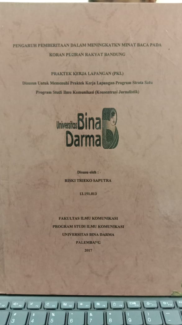 Cover PENGARUH PEMBERITAAN DALAM MENINGKATKAN MINAT BACA PADA KORAN PIKIRAN RAKYAT BANDUNG / RISKI TRIEKO SAPUTRA