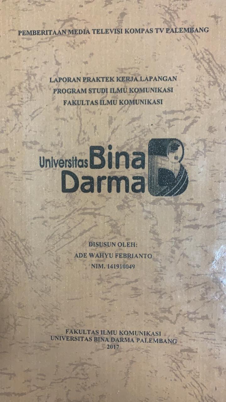 Cover PEMBERITAAN MEDIA TELEVISI KOMPAS TV PALEMBANG / ADE WAHYU FEBRIANTO