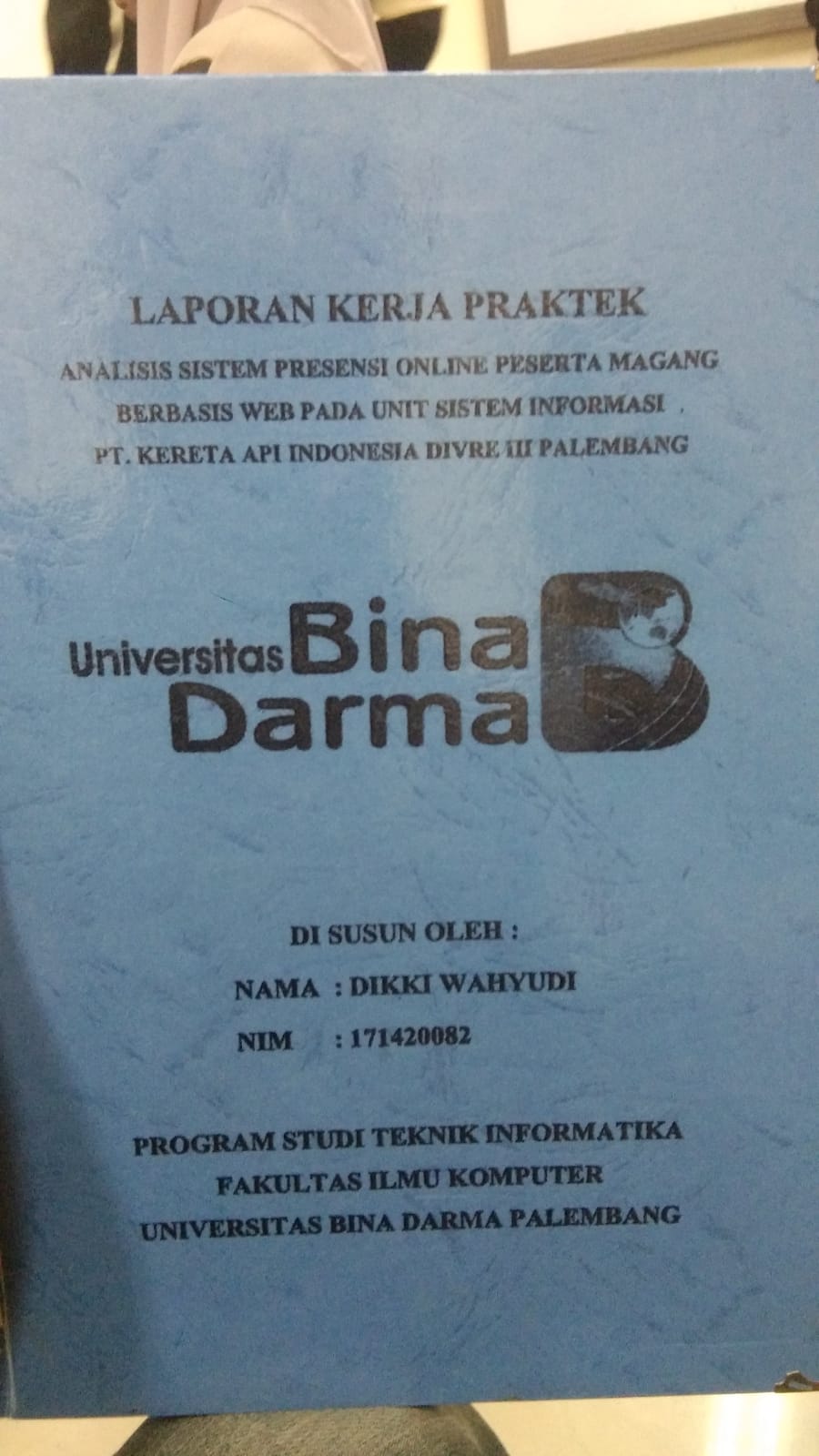 Cover ANALISIS SISTEM PRESENSI ONLINE PESERTA MAGANG BERBASIS WEB PADA UNIT SISTEM INFORMASI PT. KERETA API INDONESIA DIVRE III PALEMBANG / DIKKI WAHYUDI