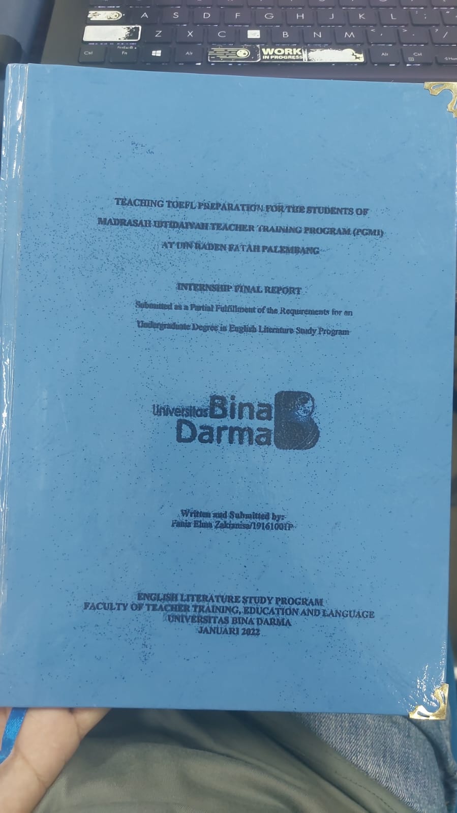 Cover TEACHING TOEFL PREPARATION FOR THE STUDENTS OF MADRASAH IBTIDAIYAH TEACHER TRAINING PROGRAM (PGMI) AT UIN RADEN FATAH PALEMBANG / FANIA ELMA ZAKIANI