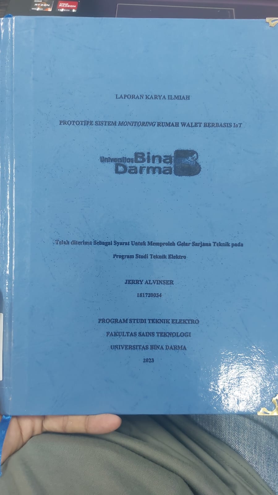 Cover PROTOTIPE SISTEM MONITORING RUMAH WALET BERBASIS IOT / JERRY ALVINSER