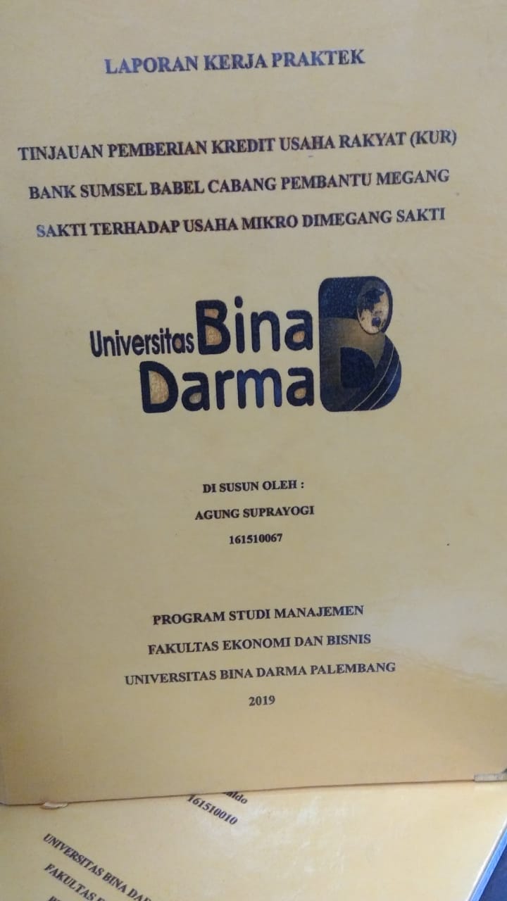 Cover TINJAUAN PEMBERIAN KREDIT USAHA RAKYAT (KUR) BANK SUMSEL BABEL CABANG PEMBANTU MEGANG SAKTI TERHADAP USAHA MIKRO DIMEGANG SAKTI / AGUNG SUPRAYOGI
