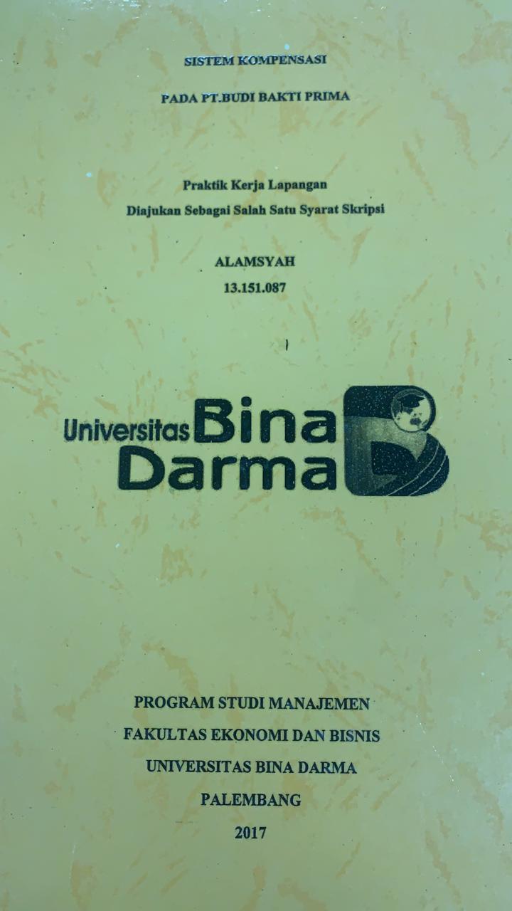 Cover SISTEM KOMPENSASI PADA PT.BUDI BAKTI PRIMA / ALAMSYAH