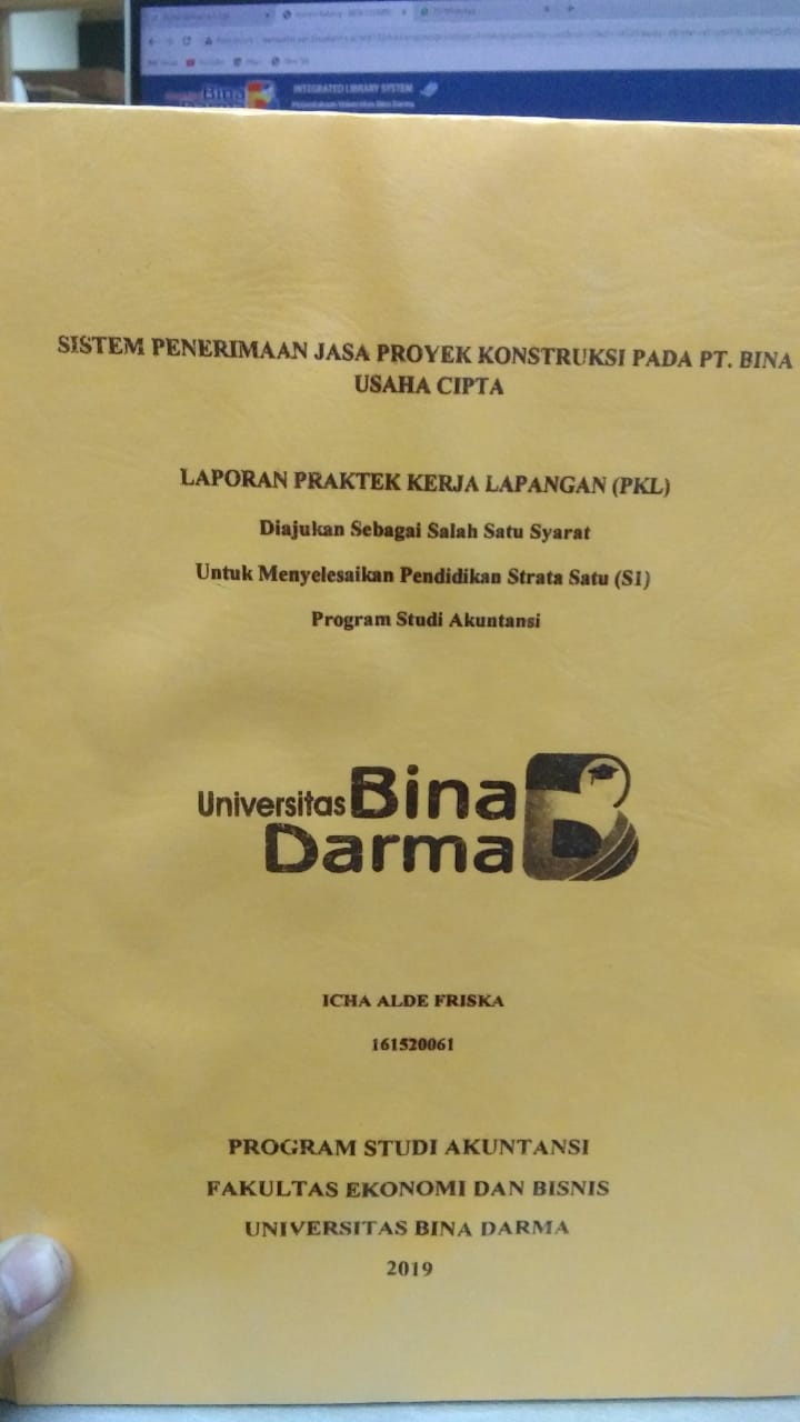 Cover SISTEM PENERIMAAN JASA PROYEK KONSTRUKSI PADA PT. BINA USAHA CIPTA / ICHA ALDE FRISKA