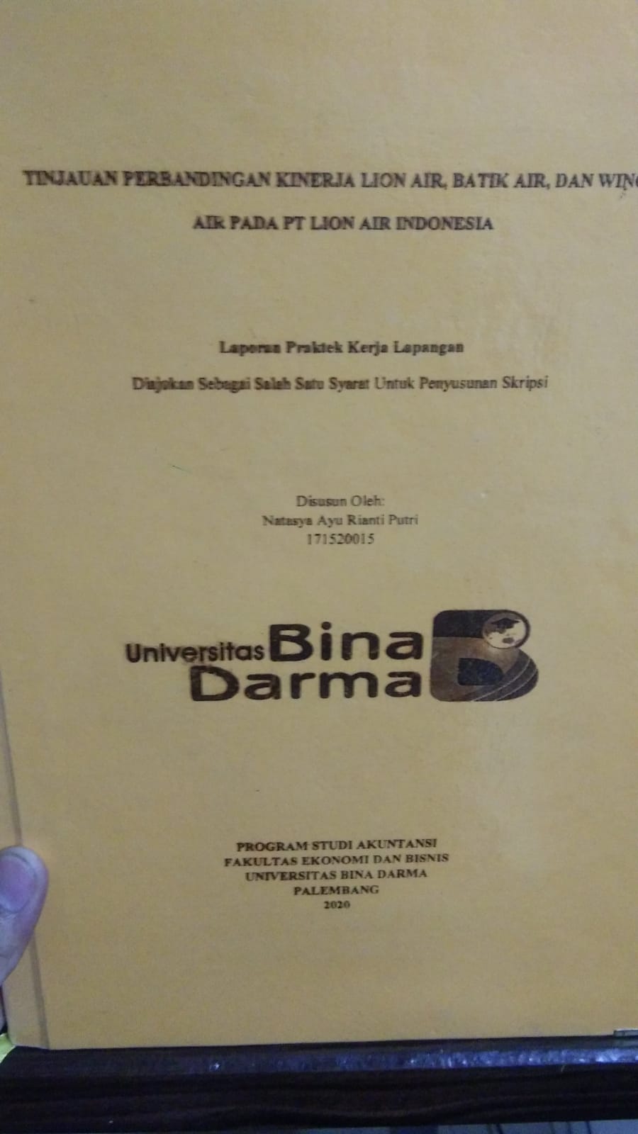 Cover TINJAUAN PERBANDINGAN KINERJA LION AIR, BATIK AIR, DAN WINGS AIR / NATASYA AYU RIANTI PUTRI