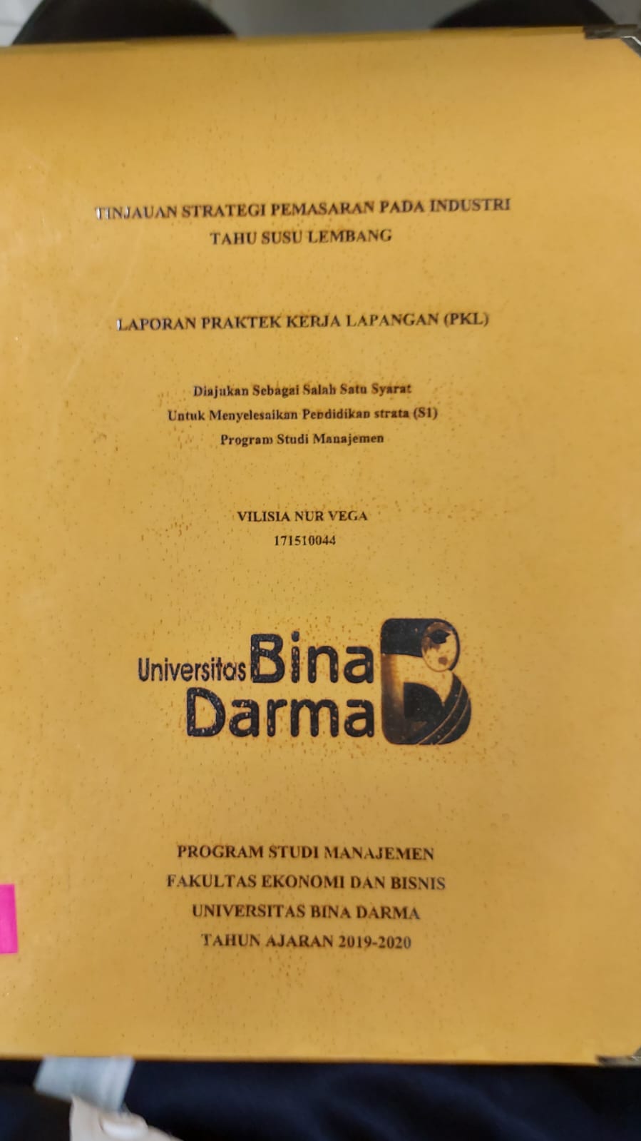 Cover TINJAUAN STRATEGI PEMASARAN PADA INDUSTRI TAHU SUSU LEMBANG / VILISIA NUR VEGA