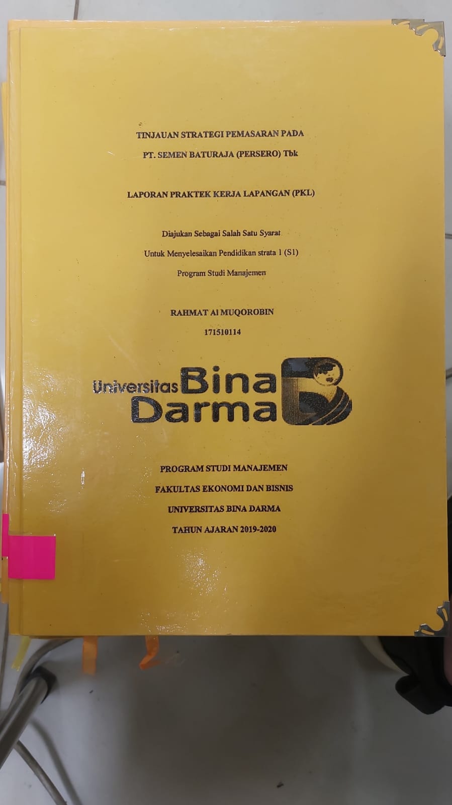 Cover TINJAUAN STRATEGI PEMASARAN PADA PT.SEMEN BATURAJA (PERSERO) / RAHMAT AI MUQOROBIN