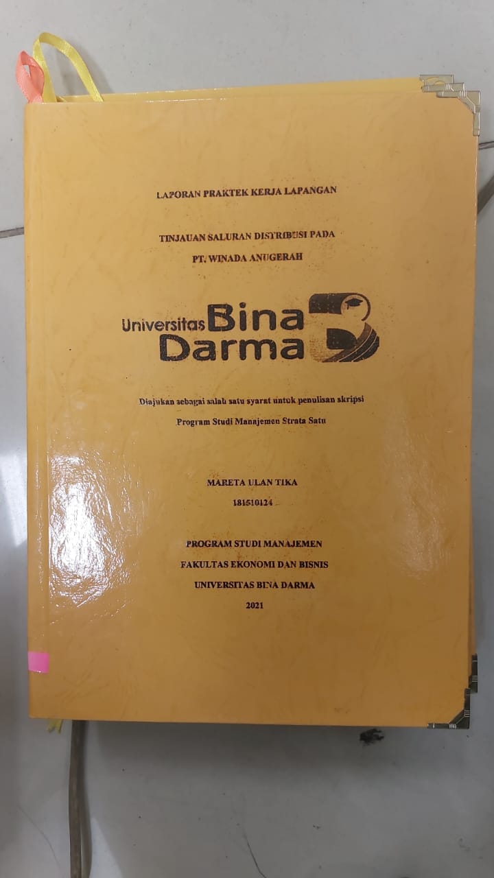 Cover TINJAUAN SALURAN DISTRIBUSI PADA PT.WINADA ANUGERAH / MARETA ULAN TIKA