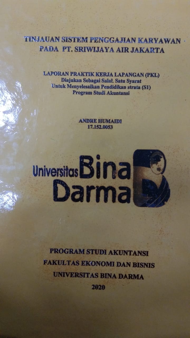 Cover TINJAUAN SISTEM PENGGAJIAN KARYAWAN PADA PT. SRIWIJAYA AIR JAKARTA / ANDRE HUMAIDI
