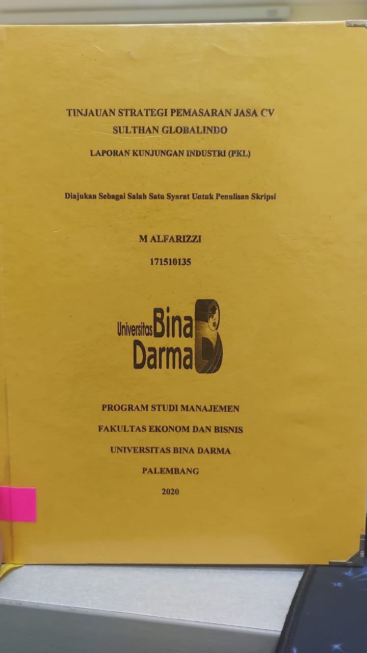 Cover TINJAUAN STRATEGI PEMASARAN JASA CV SULTHAN GLOBALINDO / M ALFARIZZI
