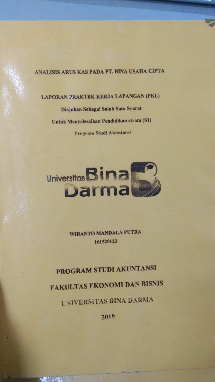 Cover ANALISIS ARUS KAS PADA PT. BINA USAHA CIPTA / WIRANTO MANDALA PUTRA