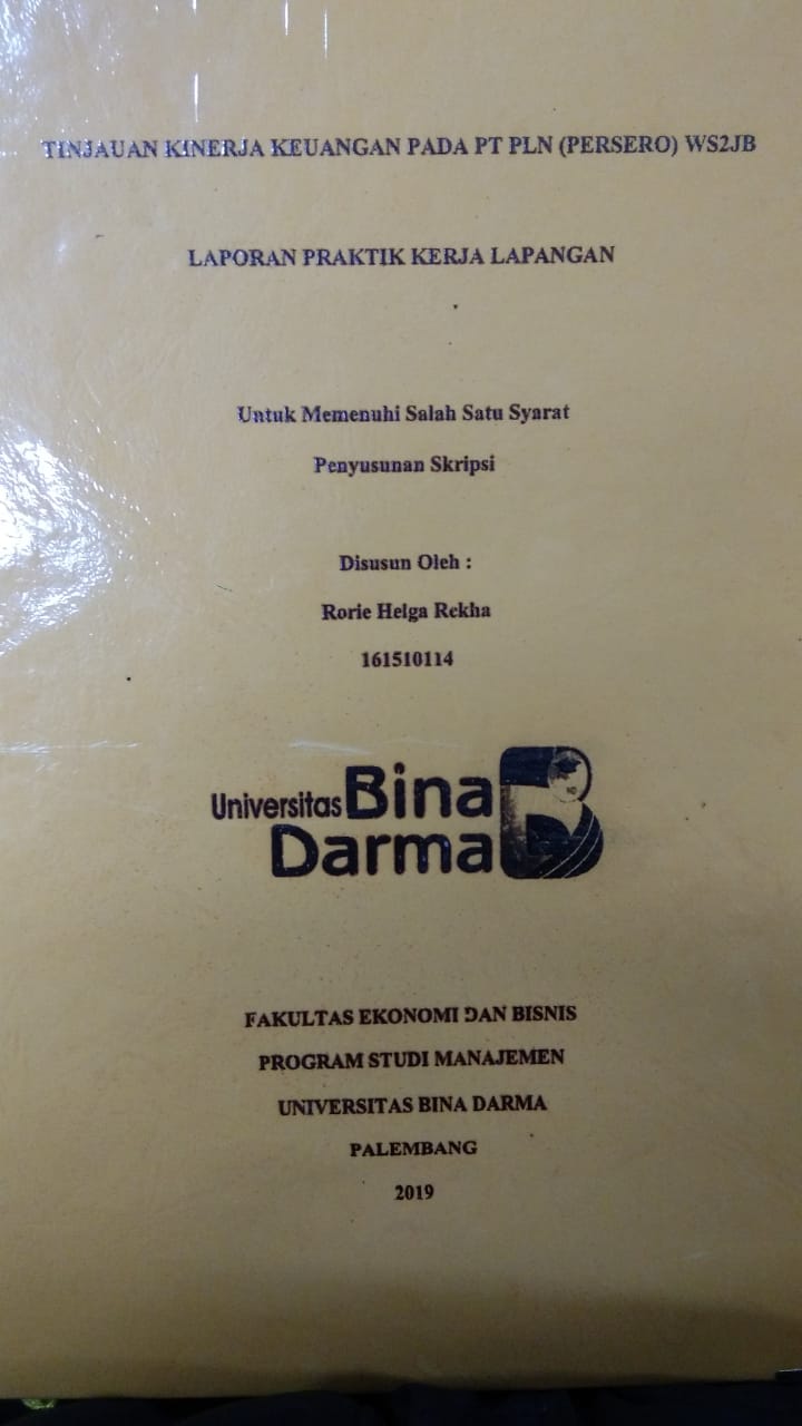 Cover TINJAUAN KINERJA KEUANGAN PADA PT PLN (PERSERO) WS2JB / RORIE HELGA REKHA