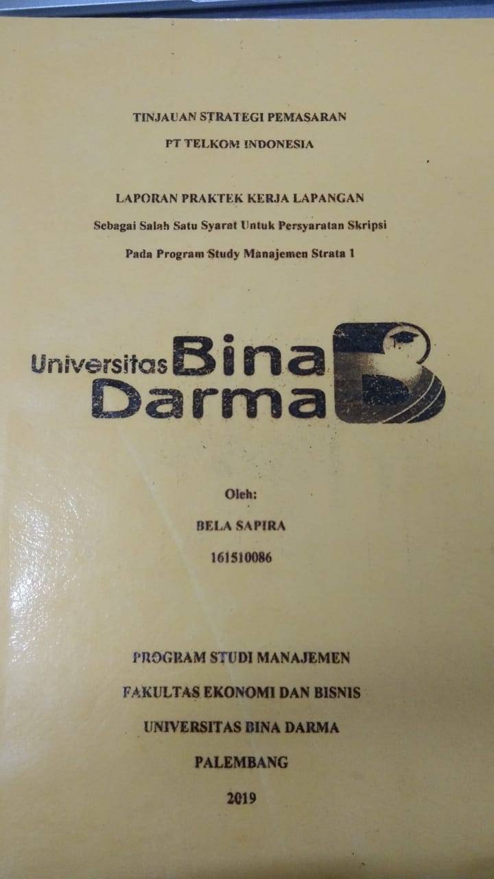 Cover TINJAUAN STRATEGI PEMASARAN PT TELKOM INDONESIA / BELA SAPIRA