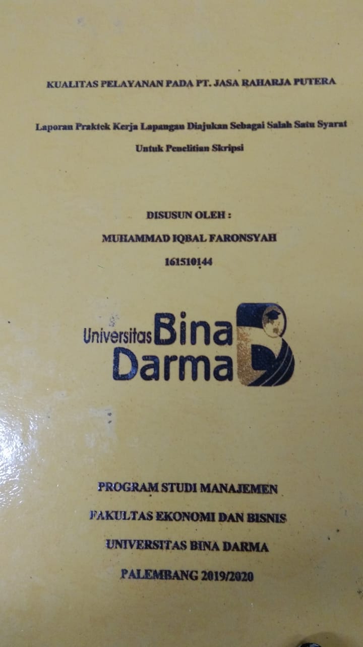 Cover KUALITAS PELAYANAN PADA PT. JASA RAHARJA PUTERA / MUHAMMAD IQBAL FARONSYAH