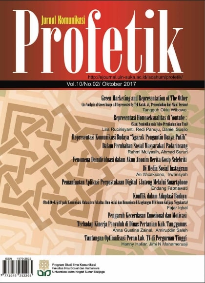 Cover Jurnal Komunikasi :  PROFETIK / Universitas Islam Negeri Sunan Kalijaga