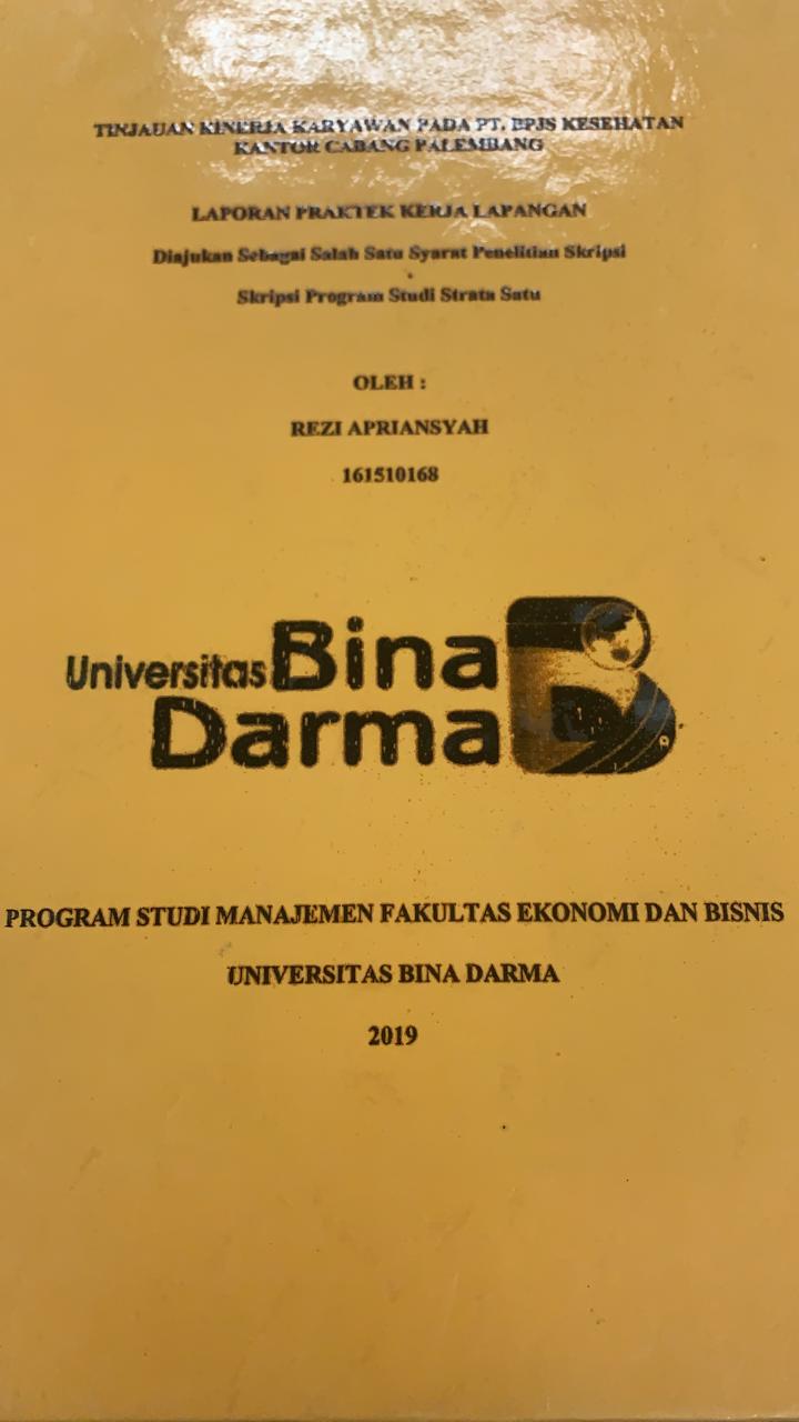 Cover TINJAUAN KINERJA KARYAWAN PADA PT.BPJS KESEHATAN KANTOR CABANG PALEMBANG / REZI APRIANSYAH