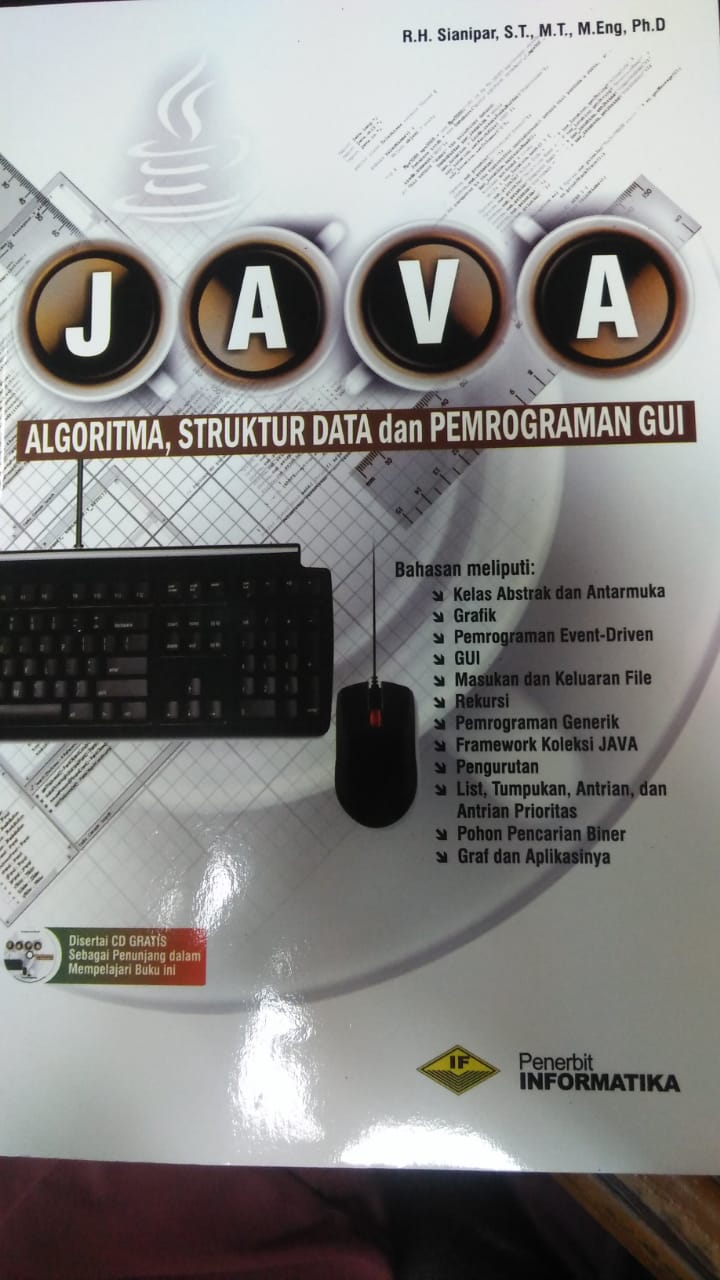 Cover JAVA :  Algoritma, Struktur data dan Pemrograman GUI / Sianipar