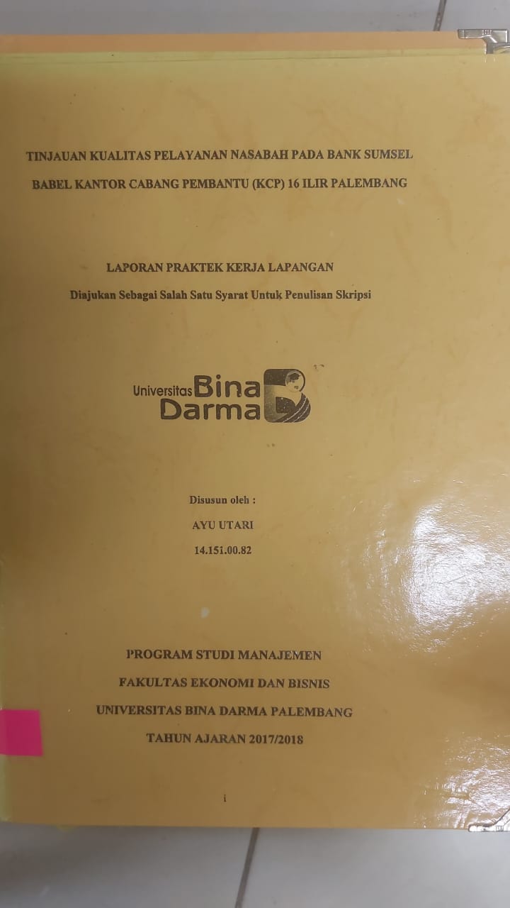Cover KINERJA KARYAWAN PADA PT.SURYA MUSTIKA LAMPUNG / DEVIANSYAH PUTRA