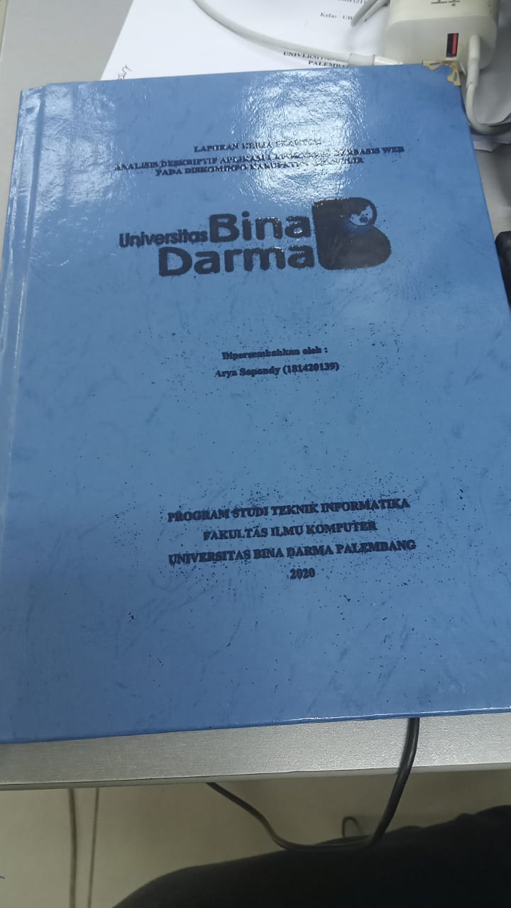 Cover ANALISIS DESKRIPTIIF APLIKASI LAPOR .GO.ID BERBASIS WEB PADA DISKOMINFO KABUPATEN OGAN ILIR