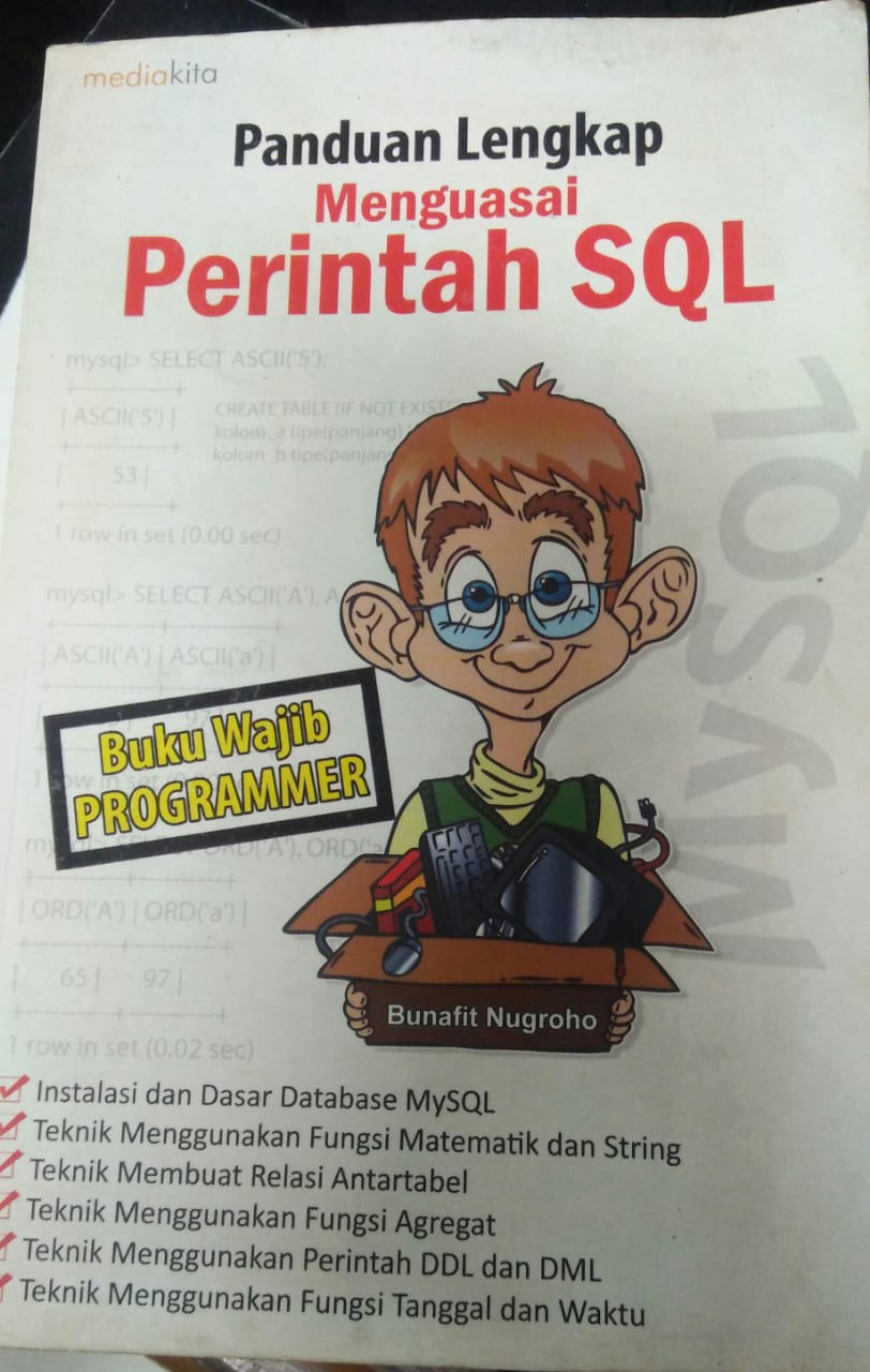 Cover PANDUAN LENGKAP MENGUASAI PERINTAH SQL / Bunafit Nugroho