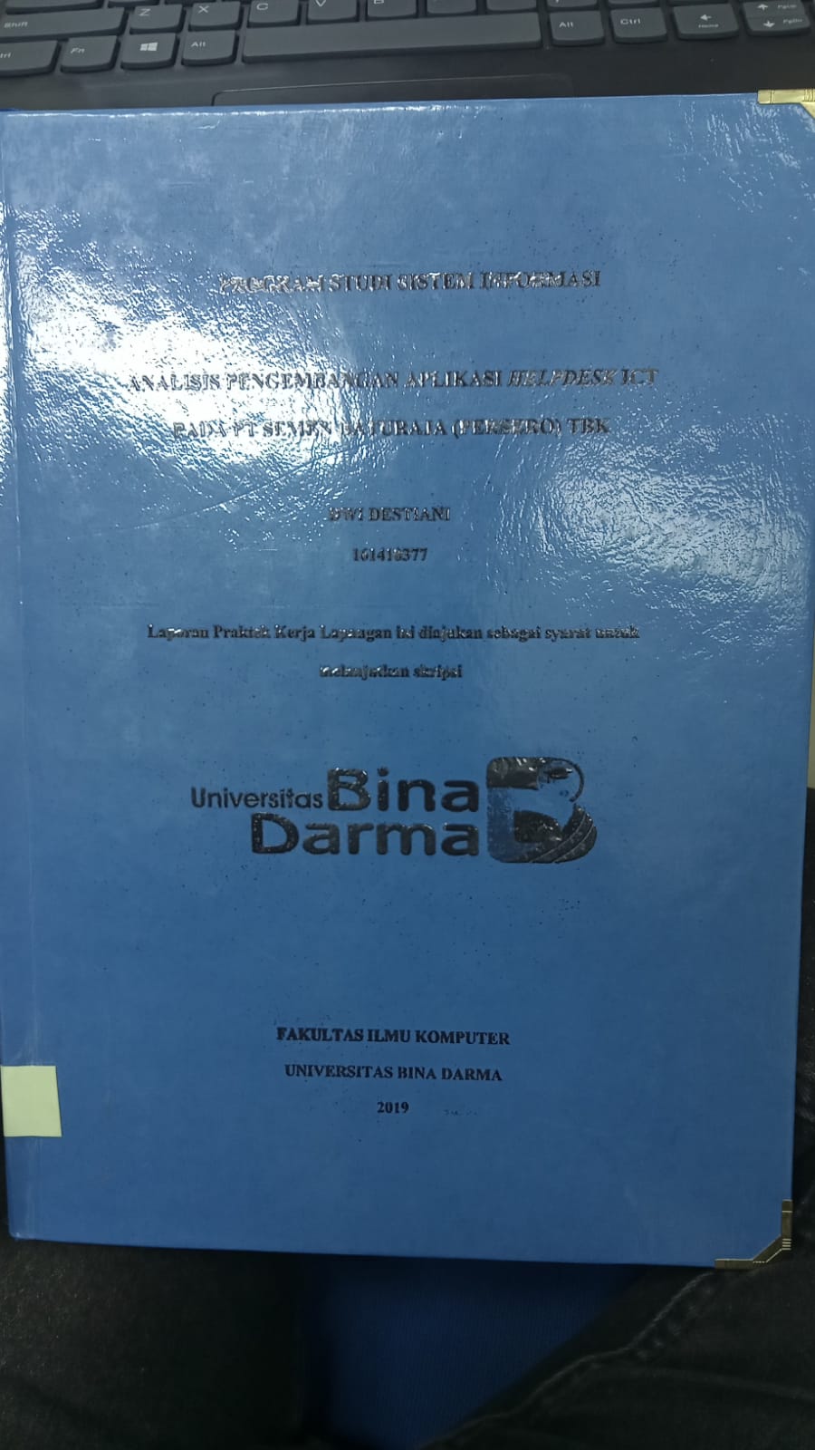 Cover ANALISIS PENGEMBANGAN APLIKASI HELPPDESK ICT PADA PT SEMEN BATURAJA (PERSERO) TBK
