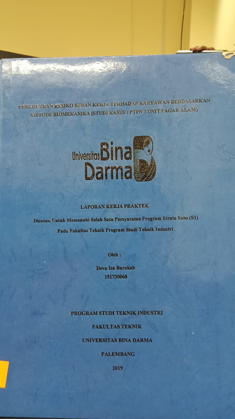 Cover PENGUKURAN RESIKO BEBAN KERJA TERHADAP KARYAWAN BERDASARKAN METODE BEOMEKANIKA  (STUDI KASUS : PTPN 7 UNIT PAGAR ALAM / DEVA IZA BAROKAH
