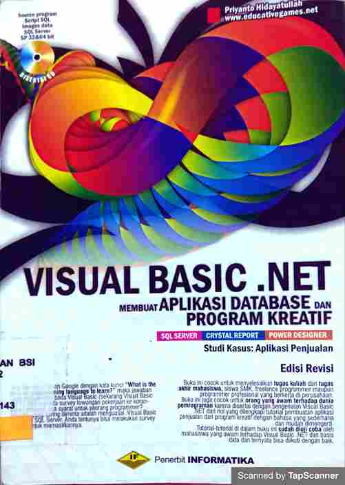 Cover VISUAL BASIC.NET :  Membuat aplikasi database dan program kreatif / Priyanto Hidayatullah