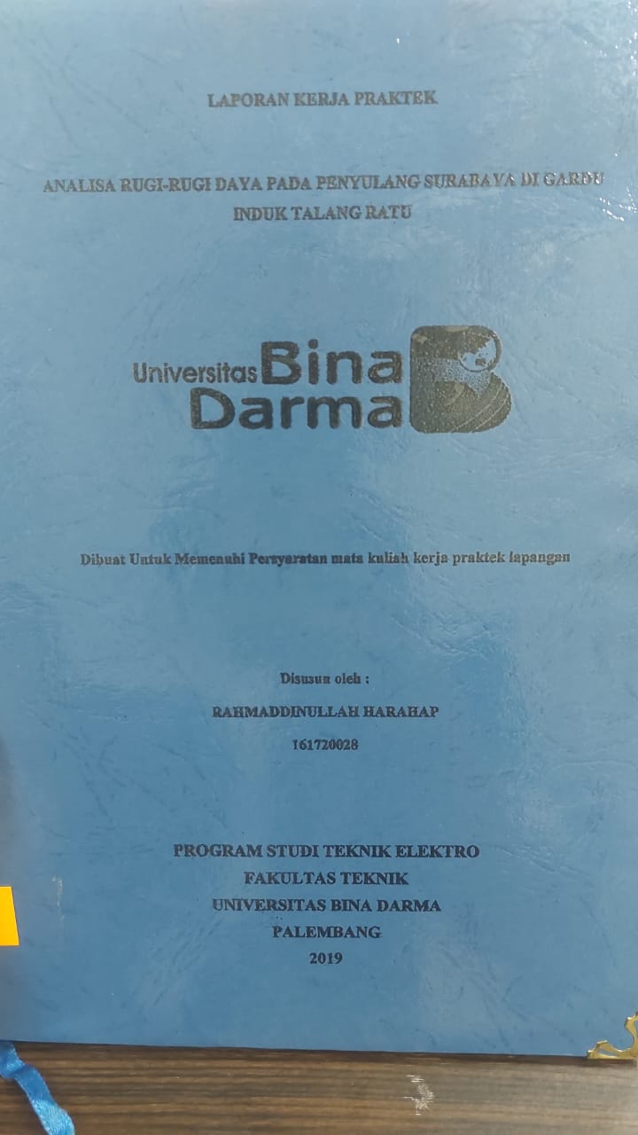 Cover ANALISIS RUGI-RUGIDAYA PADA  PENYULANG SURABAYA DI GARDU INDUK TALANG RATU / RAHMADDINULLAH HARAPAN