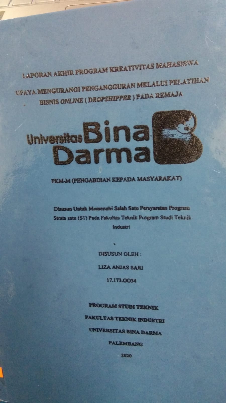 Cover UPAYA MENGURANGI PENGANGGURAN MELALUI PELATIHAN BISNIS ONLINE (DROPSHIPPER) PADA REMAJA / LIZA ANJAS SARI