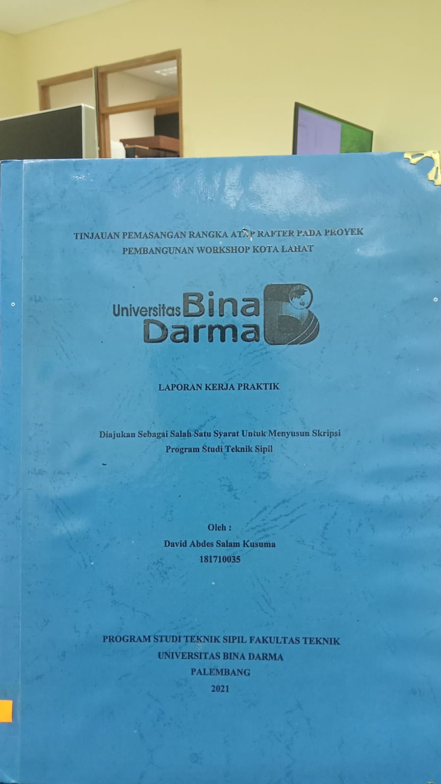 Cover TINJAUAN PEMASANGAN / DAVID ABDES SALAM KUSUMA