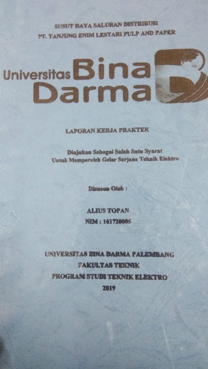 Cover SUSUT DAYA SALURAN DISTRIBUSI PT. TANJUNG ENIM LESTARI PULP AND PAPER / ALIUS TOPAN