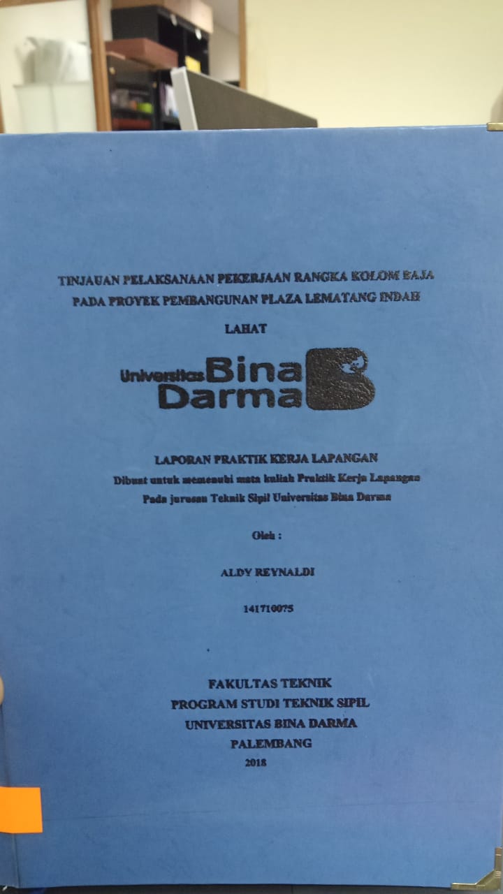 Cover TINJAUAN PELAKSANAAN RANGKA KOLOM BAJA PADA PROYEK PEMBANGUNAN PLAZA LEMATANG INDAH LAHAT / ALDY REYNALDY