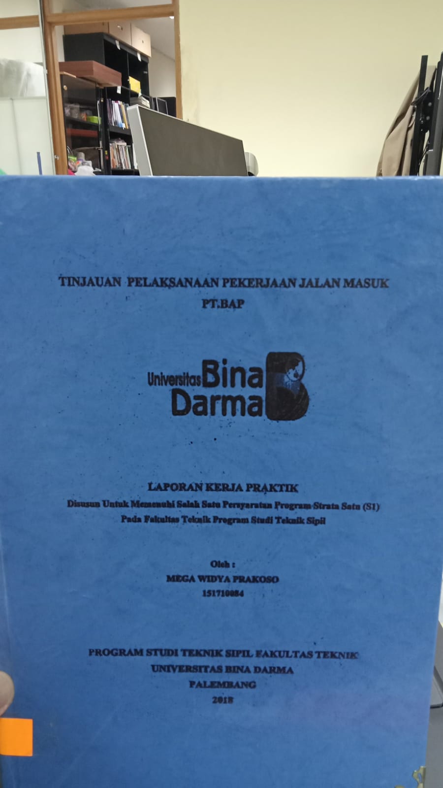 Cover TINJAUAN PELAKSANAAN PEKERJAAN JALAN MASUK PT.BAP / MEGA WIDYA PRAKOSO