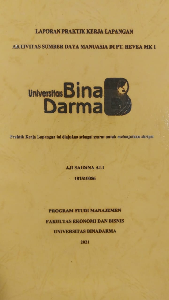 Cover AKTIVITAS SUMBER DAYA MANUSIA DI PT.HEVEA MK 1 / AJI SAIDINA ALI