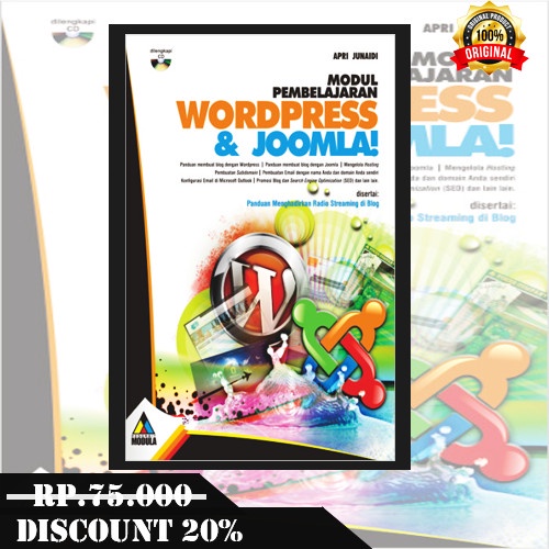 Cover MODUL PEMBELAJARAN WORDPRESS & JOOMLA! :  Panduan Menghadirkan Radio Streaming di Blog / Apri Junaidi