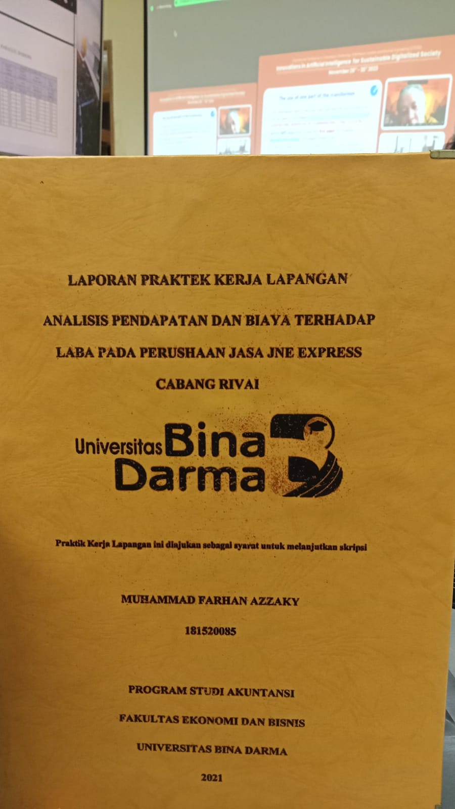 Cover ANALISIS PENDAPATAN DAN BIAYA TERHADAP LABA PADA PERUSAHAAN JASA JNE EXPRESS CABANG RIVAI / MUHAMMAD FARHAN AZZAKY