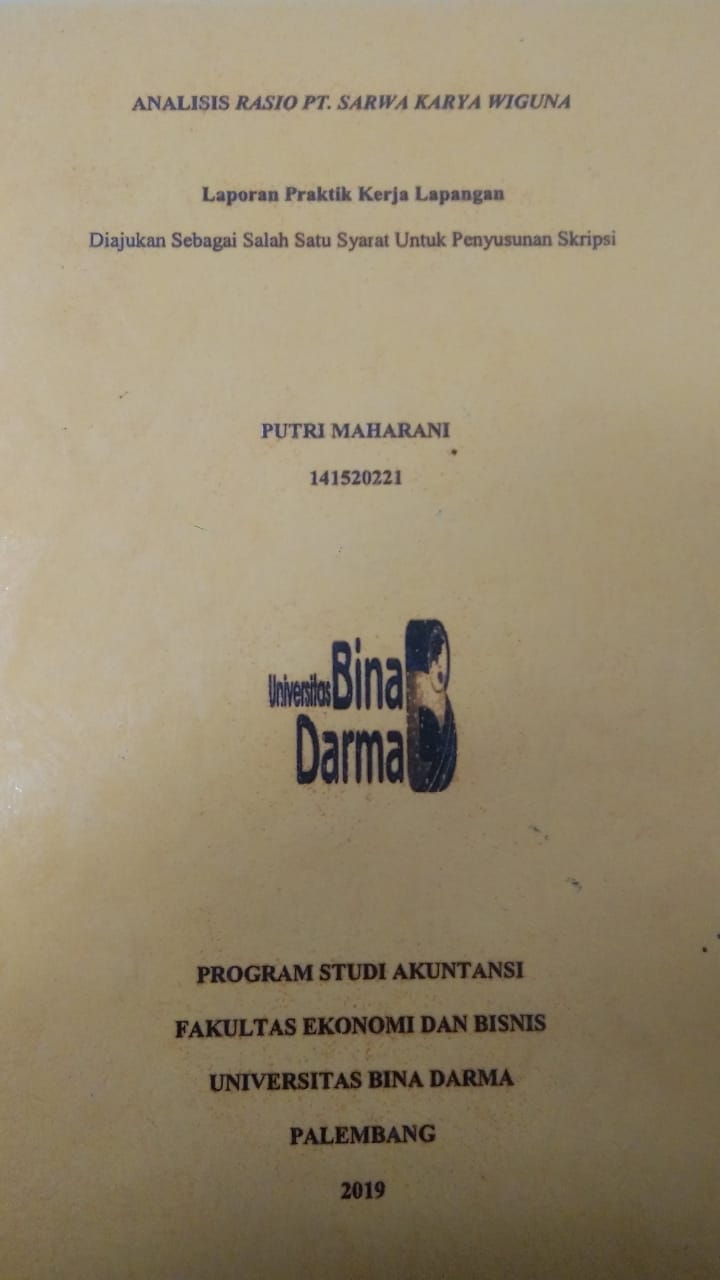 Cover ANALISIS RASIO PT. SARWA KARYA WIGUNA / PUTRI MAHARANI