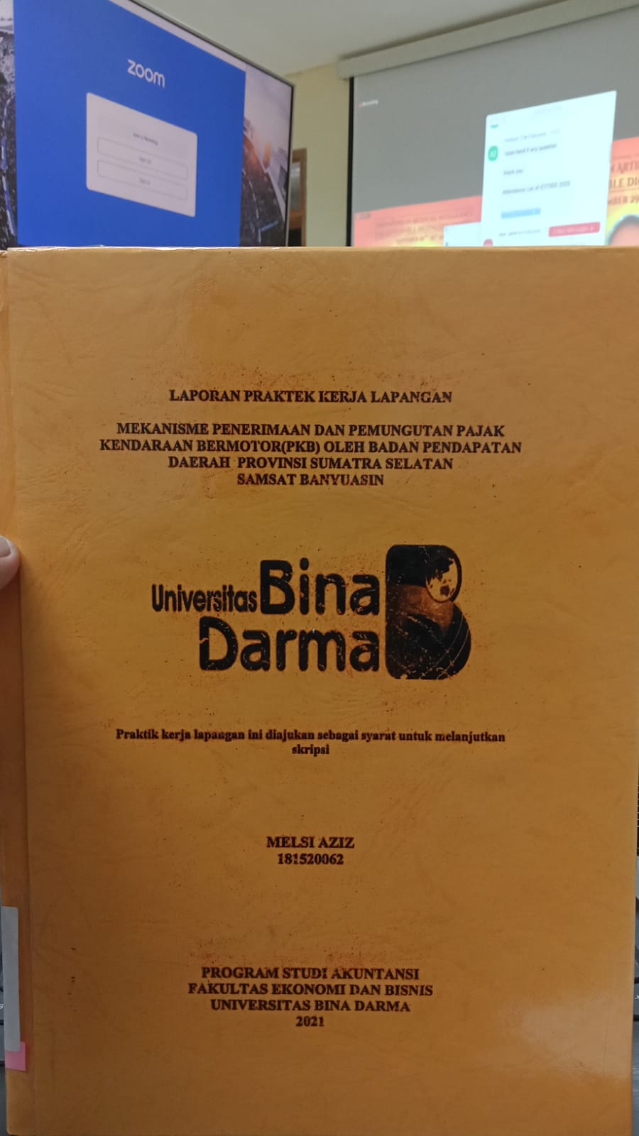 Cover MEKANISME PENERIMAAN DAN PEMUNGUTAN PAJAK KENDARAAN BERMOTOR (PKB) OLEH BADAN PENDAPATAN DAERAH PROVINSI SUAMTERA SELATAN SAMSAT BANYUASIN / MELSI AZIZ