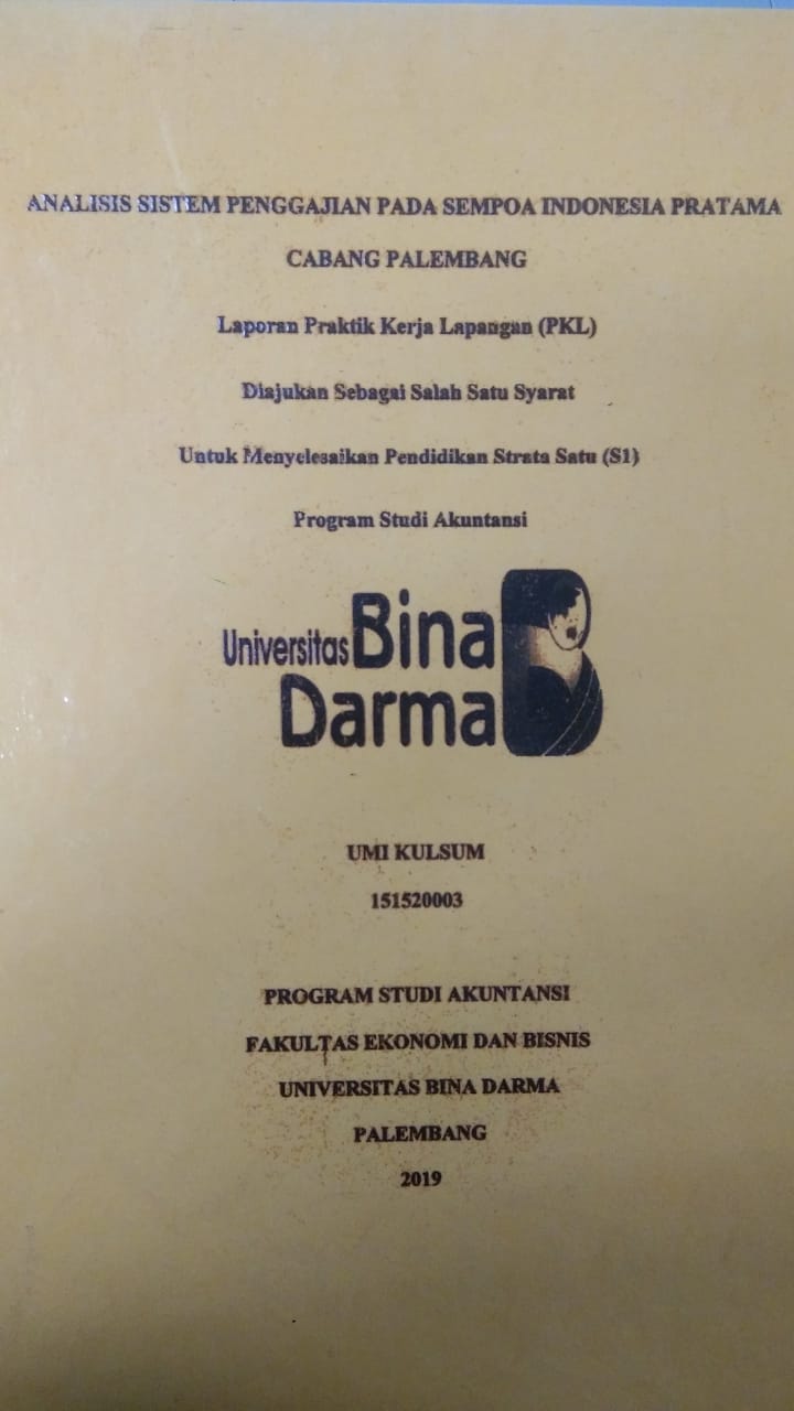 Cover ANALISIS SISTEM PENGGAJIAN PADA SEMPOA INDONESIA PRATAMA CABANG PALEMBANG / UMI KULSUM
