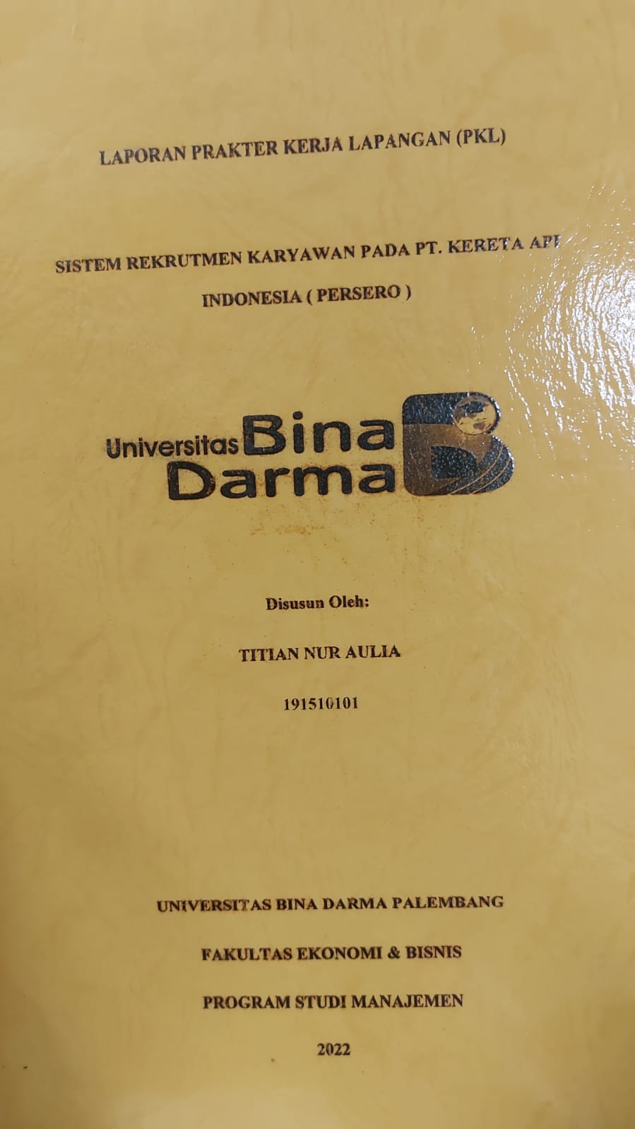 Cover SITEM REKRUTMEN  KARYAWAN PADA PT. KERETA API INDONESIA (PERSERO) / TITIAN NUR AULIA