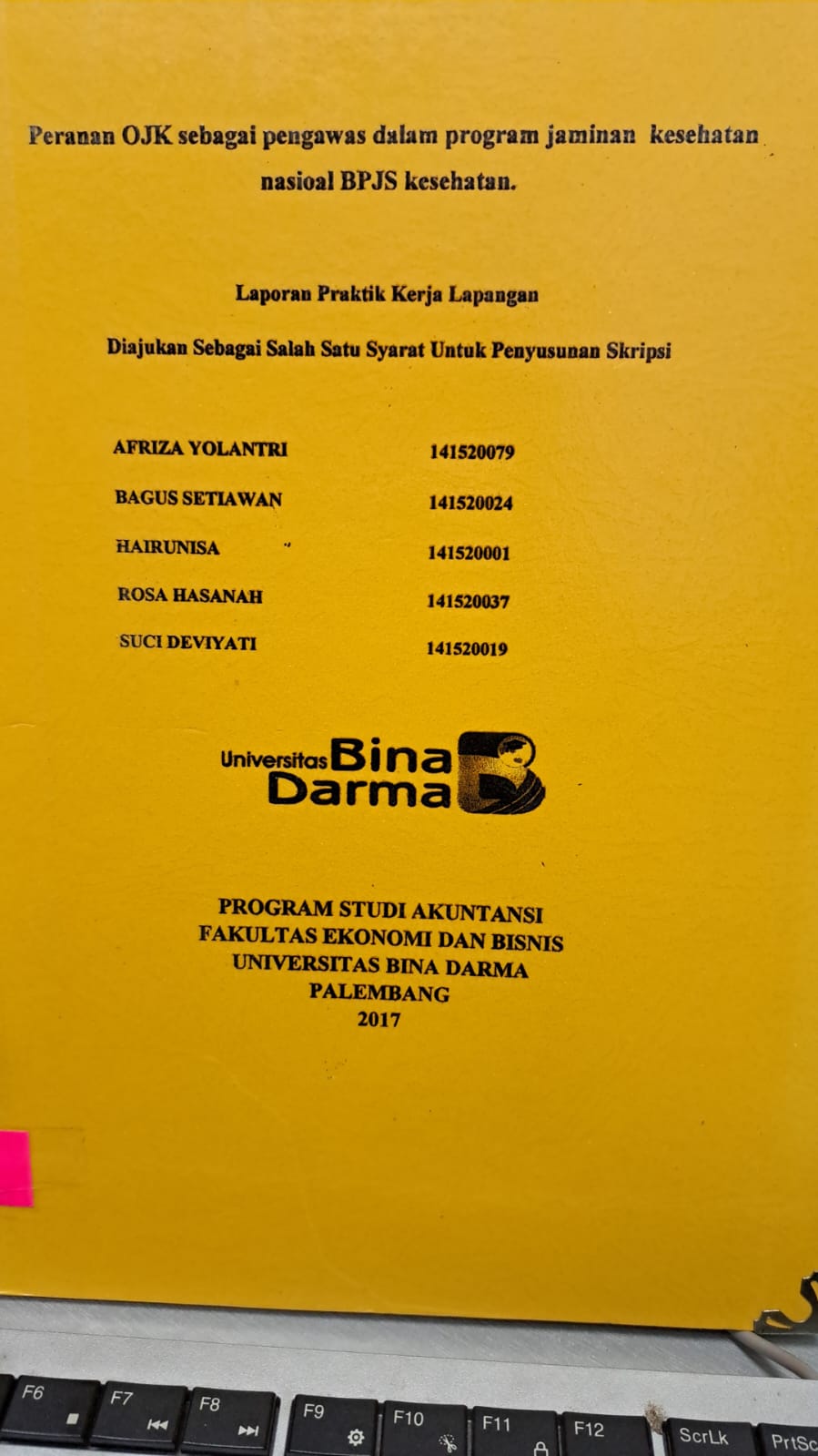 Cover PERANAN OJK SEBAGAI P[ENGAWAS DALAM PROGRAM JAMINAN KESEHATAN NASIONAL BPJS KESEHATAN / AFRIZA YOLANTRI