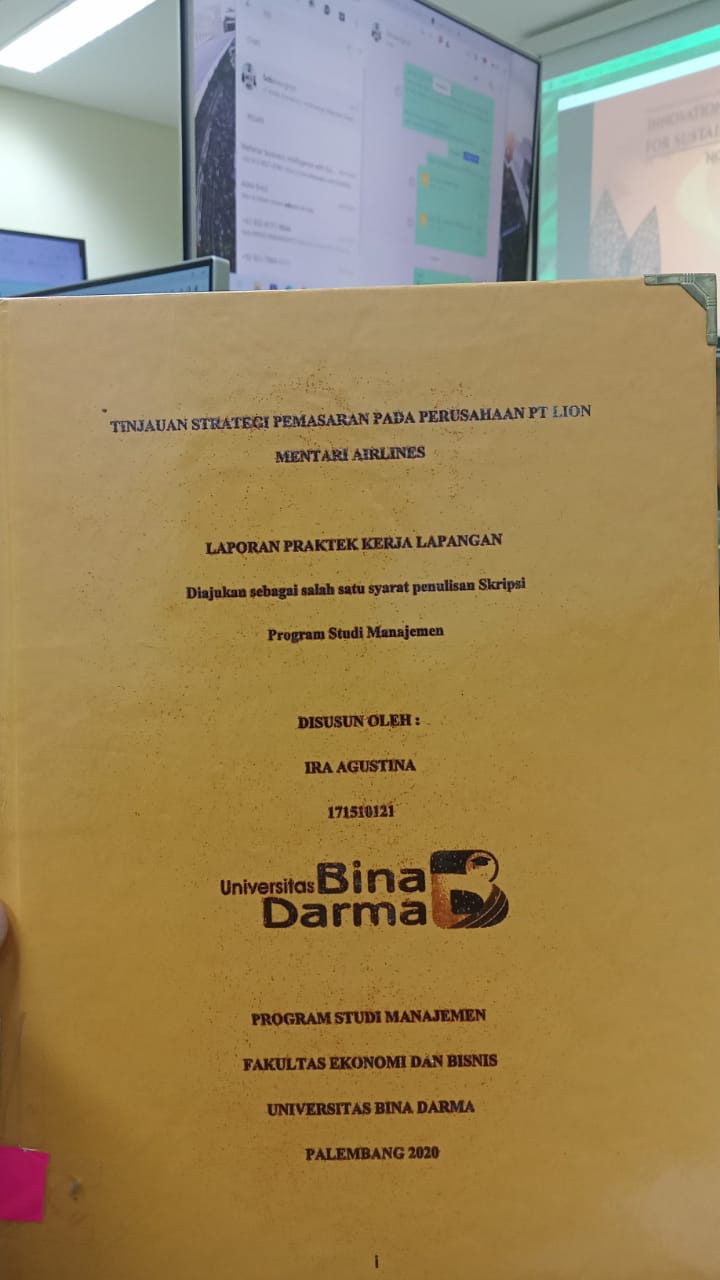 Cover TINJAUAN STRATEGI PEMASARAN PADA PERUSAHAAN PT LION MENTARI AIRLINES / IRA AGUSTINA