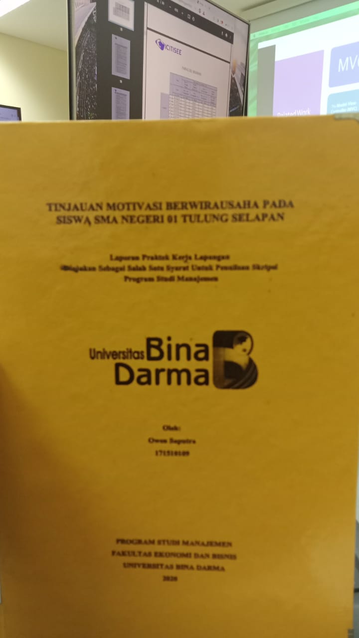 Cover TINJAUAN MOTIVASI BERWIRAUSAHA PADA SISWA SMA NEGERI 01 TULUNG SELAPAN / OWEN SAPUTRA