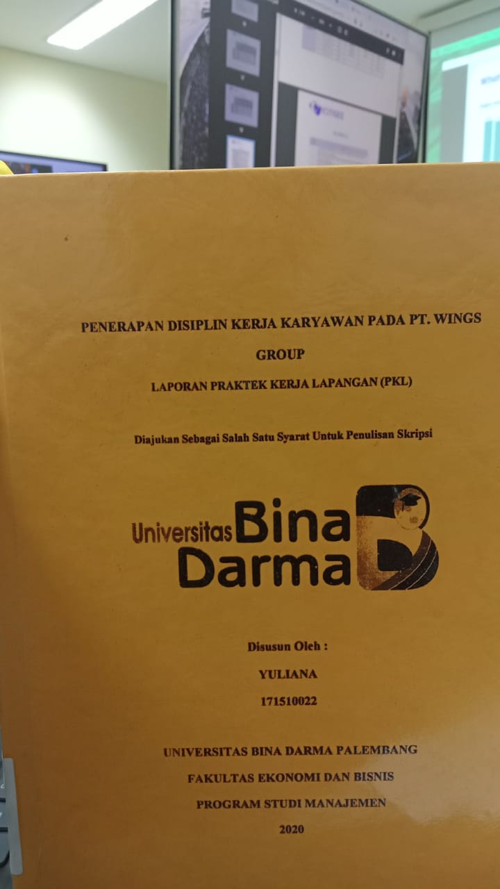 Cover PENERAPAN DISIPLIN KERJA KARYAWAN PADA PT.WINGS GROUP / YULIANA